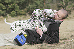 man with Dalmatian