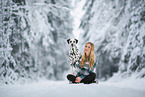 woman and Dalmatian