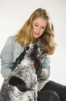 woman with English Cocker Spaniel