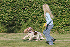 girl with English Cocker Spaniel