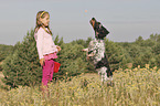 girl with English Cocker Spaniel