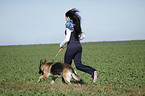 jogger with German Shepherd