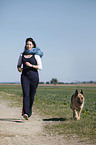 jogger with German Shepherd