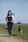 jogger with German Shepherd