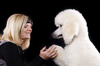 young woman with poodle