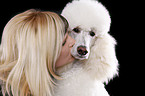young woman with poodle