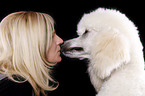 young woman with poodle