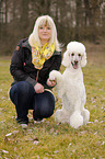 woman and Giant Poodle