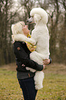 woman and Giant Poodle