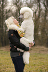 woman and Giant Poodle