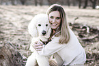 woman with Giant Poodle