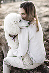 woman with Giant Poodle