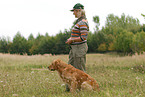 hunting with Golden Retriever