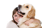 girl with Golden Retriever