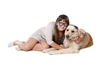 girl with Golden Retriever