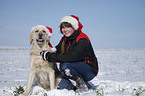 girl and Golden Retriever