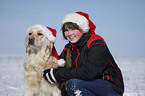 girl and Golden Retriever