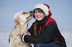 girl and Golden Retriever