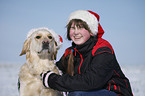 girl and Golden Retriever