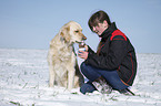 girl and Golden Retriever