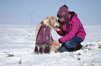 girl and Golden Retriever