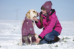 girl and Golden Retriever