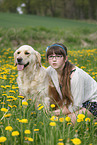 girl with Golden Retriever