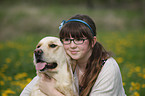 girl with Golden Retriever