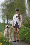 girl with Golden Retriever