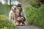 girl with Golden Retriever