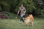 woman with Golden Retriever