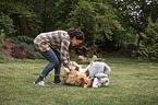 woman with Golden Retriever