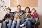 family with havanese