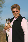 woman with Jack Russell Terrier Puppy