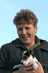 woman with Jack Russell Terrier Puppy