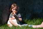 girl and Jack Russell Terrier