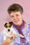 woman with Jack Russell Terrier