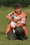 woman with Jack Russell Terrier