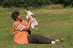 woman with Jack Russell Terrier