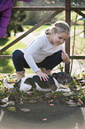 girl with Jack Russell Terrier