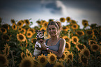 woman and Jack Russell Terrier