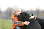 child and dog