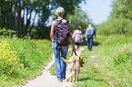 woman with Labrador Retriever