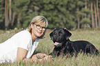 woman with Labrador Retriever
