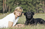 woman with Labrador Retriever