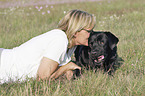 woman with Labrador Retriever