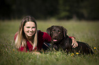 woman with Labrador Retriever