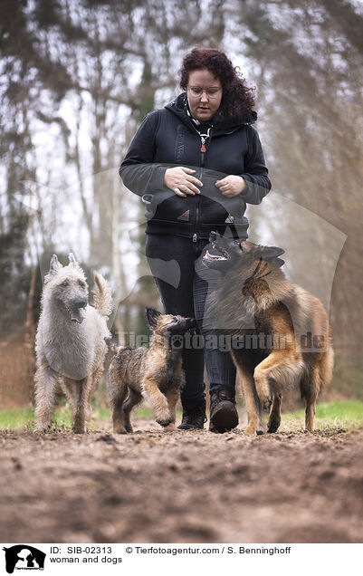 woman and dogs / SIB-02313