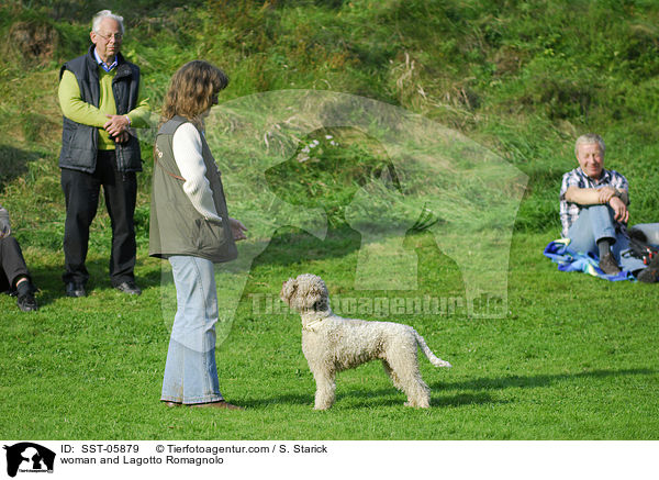 woman and Lagotto Romagnolo / SST-05879