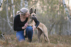 woman with Malinois